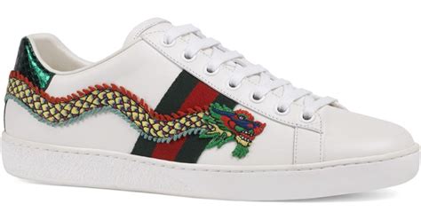 gucci white dragon ace sneakers 38it|Gucci ace sneakers sale.